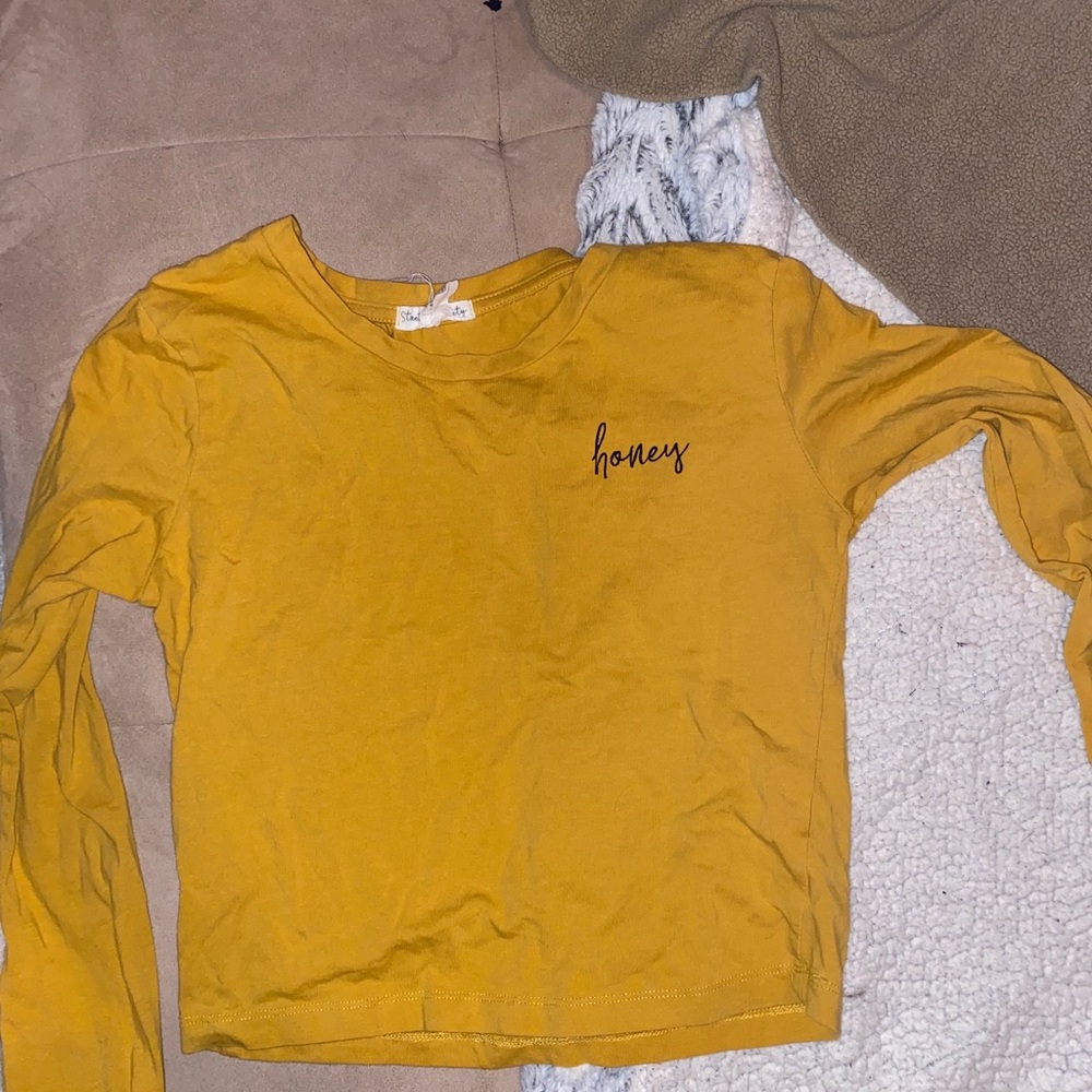 “Honey” Yellow Crop Top